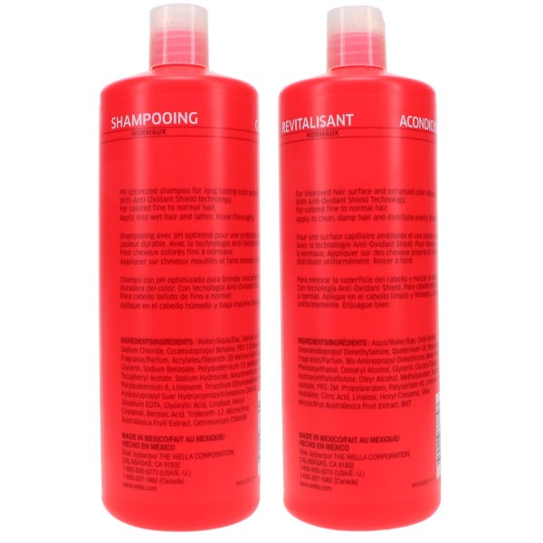 Wella Invigo Brilliance Normal Shampoo 33.8 oz & Invigo Brilliance Normal Conditioner 33.8 oz Combo Pack