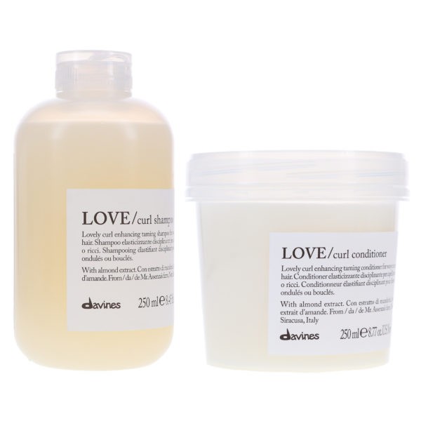 Davines LOVE Curl Enhancing Shampoo 8.5 oz & LOVE Curl Enhancing Conditioner 8.77 oz Combo Pack