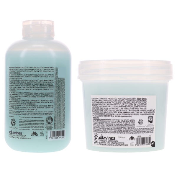 Davines MINU Illuminating Shampoo 8.45 oz & Davines MINU Illuminating Conditioner 8.77 oz Combo Pack