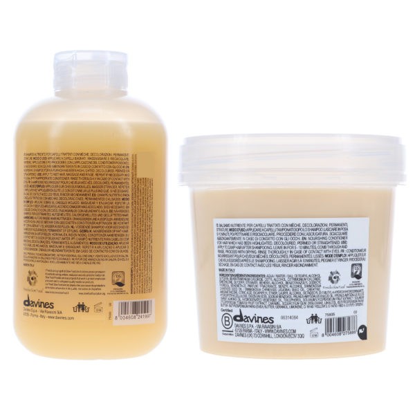 Davines NOUNOU Nourishing Shampoo 8.45 oz & NOUNOU Nourishing Conditioner 8.82 oz Combo Pack