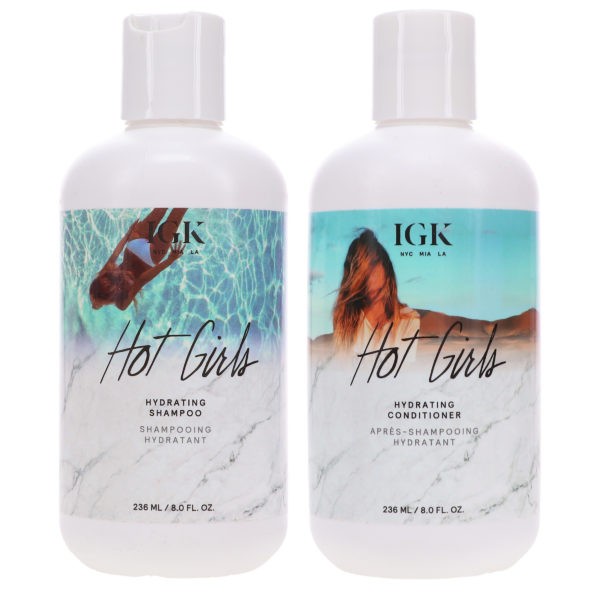 IGK Hot Girls Hydrating Shampoo 8 oz & Hot Girls Hydrating Conditioner 8 oz Combo Pack