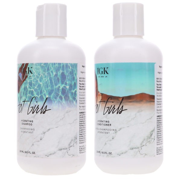 IGK Hot Girls Hydrating Shampoo 8 oz & Hot Girls Hydrating Conditioner 8 oz Combo Pack