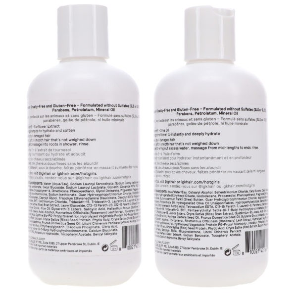 IGK Hot Girls Hydrating Shampoo 8 oz & Hot Girls Hydrating Conditioner 8 oz Combo Pack