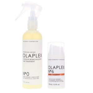 Olaplex No.0 Intensive Bond Building Treatment 5.2 oz & No. 6 Bond Smoother Reparative Styling Creme 3.3 oz Combo Pack