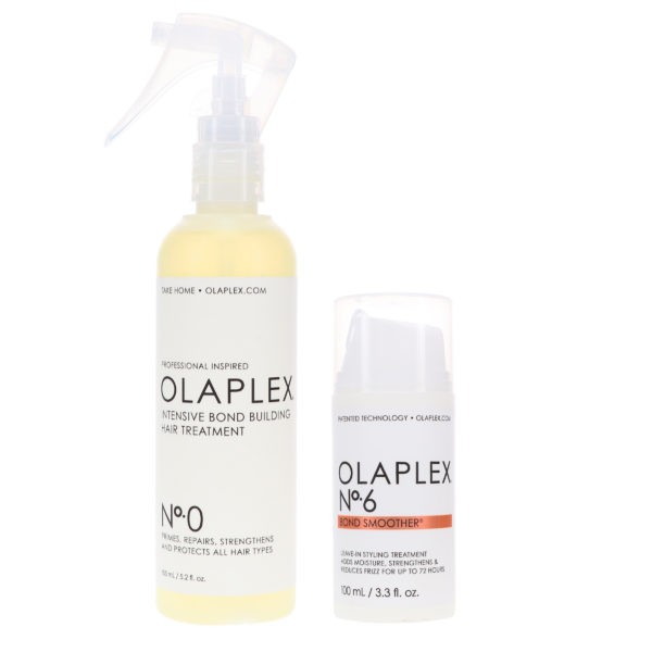 Olaplex No.0 Intensive Bond Building Treatment 5.2 oz & No. 6 Bond Smoother Reparative Styling Creme 3.3 oz Combo Pack