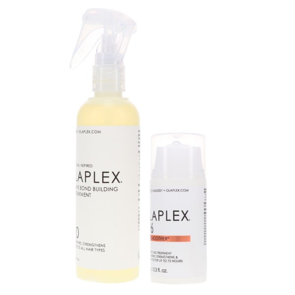 Olaplex No.0 Intensive Bond Building Treatment 5.2 oz & No. 6 Bond Smoother Reparative Styling Creme 3.3 oz Combo Pack