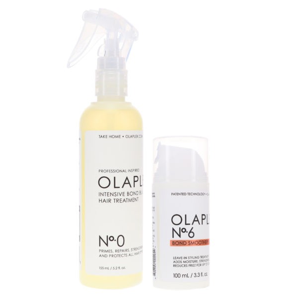 Olaplex No.0 Intensive Bond Building Treatment 5.2 oz & No. 6 Bond Smoother Reparative Styling Creme 3.3 oz Combo Pack