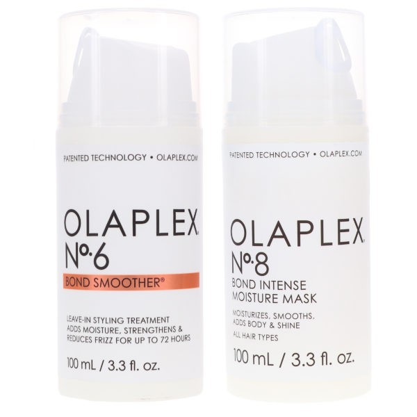 Olaplex No. 6 Bond Smoother Reparative Styling Creme 3.3 oz & No. 8 Bond Intense Mask 3.3 oz Combo Pack