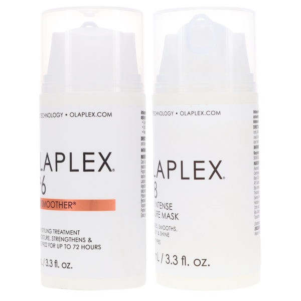 Olaplex No. 6 Bond Smoother Reparative Styling Creme 3.3 oz & No. 8 Bond Intense Mask 3.3 oz Combo Pack