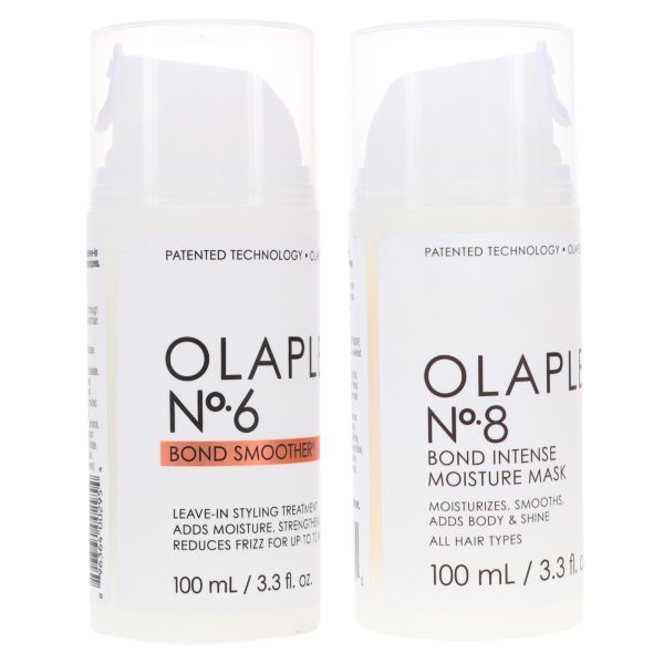 Olaplex No. 6 Bond Smoother Reparative Styling Creme 3.3 oz & No. 8 Bond Intense Mask 3.3 oz Combo Pack