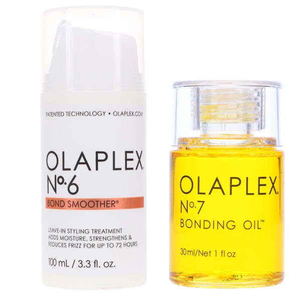 Olaplex No. 6 Bond Smoother Reparative Styling Creme 3.3 oz & No. 7 Bonding Oil 1 oz Combo Pack