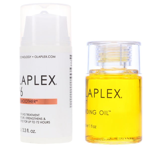 Olaplex No. 6 Bond Smoother Reparative Styling Creme 3.3 oz & No. 7 Bonding Oil 1 oz Combo Pack