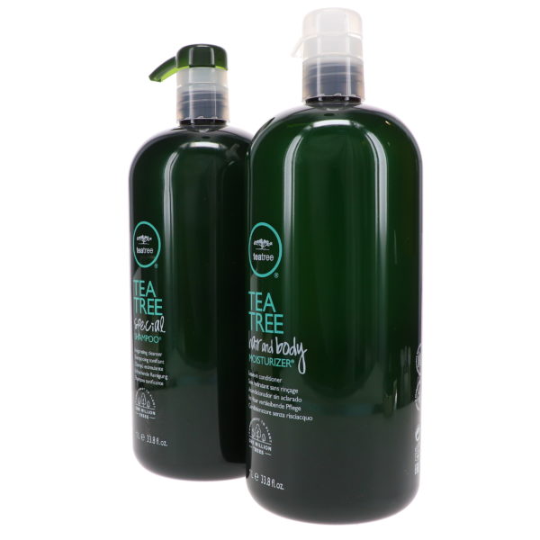 Paul Mitchell Tea Tree Special Shampoo 33.8 oz & Tea Tree Hair and Body Moisturizer 33.8 oz Combo Pack