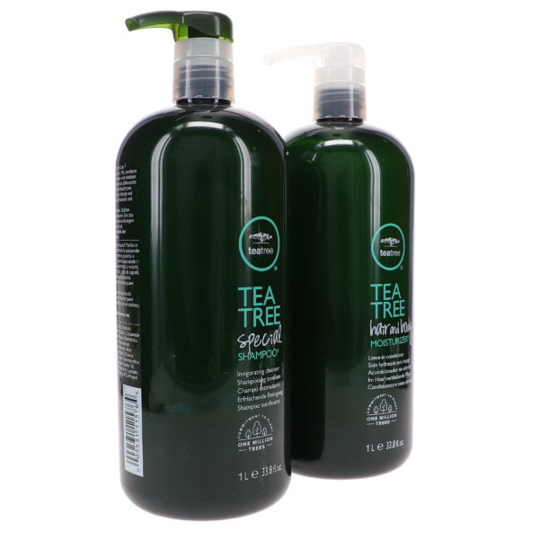 Paul Mitchell Tea Tree Special Shampoo 33.8 oz & Tea Tree Hair and Body Moisturizer 33.8 oz Combo Pack