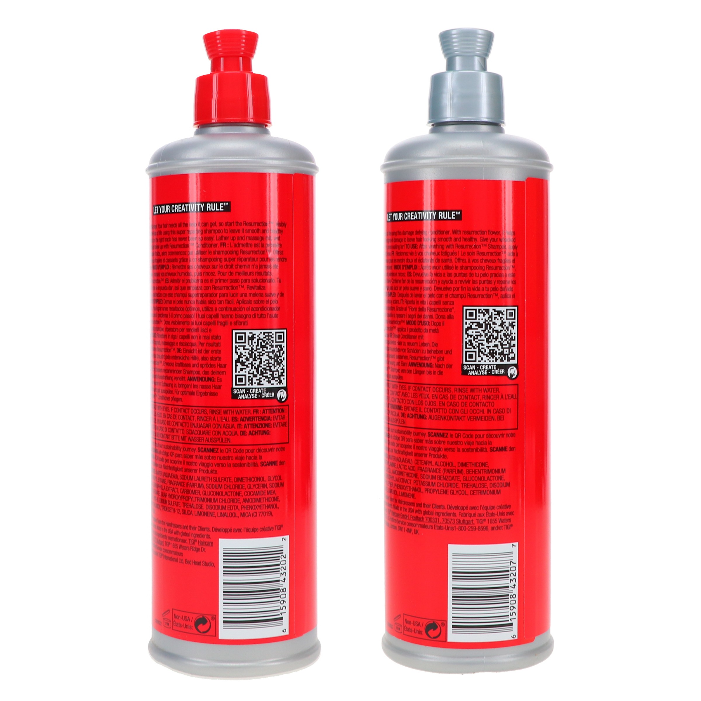 TIGI Bed Head Resurrection Super Repair Shampoo & Conditioner 13.53 oz Combo Pack