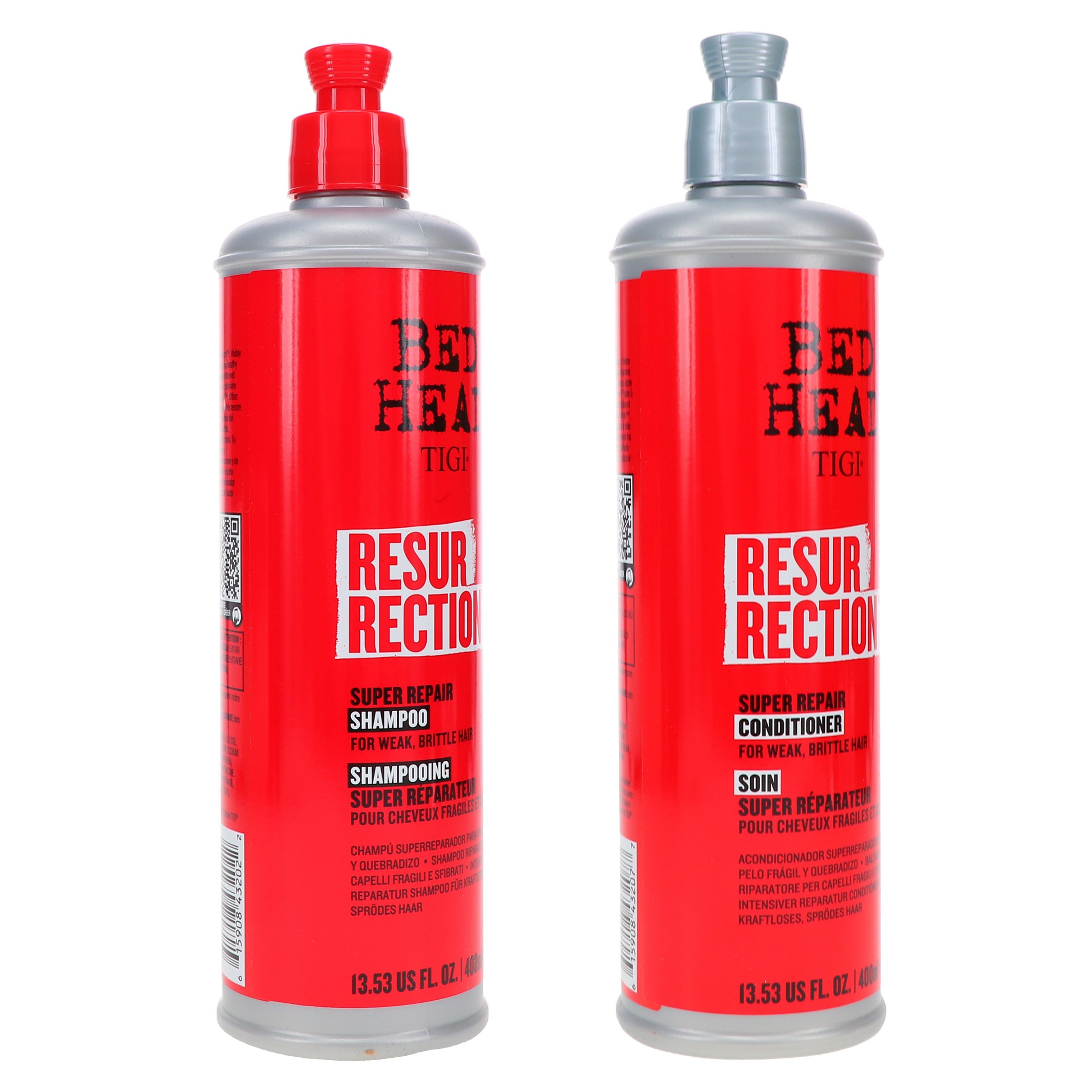 TIGI Bed Head Resurrection Super Repair Shampoo & Conditioner 13.53 oz Combo Pack