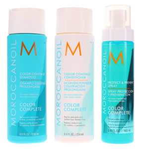 Moroccanoil Color Complete Color Continue Shampoo 8.5 oz, Color Complete Color Continue Conditioner 8.5 oz & Protect and Prevent Spray 5.4 oz Combo Pack