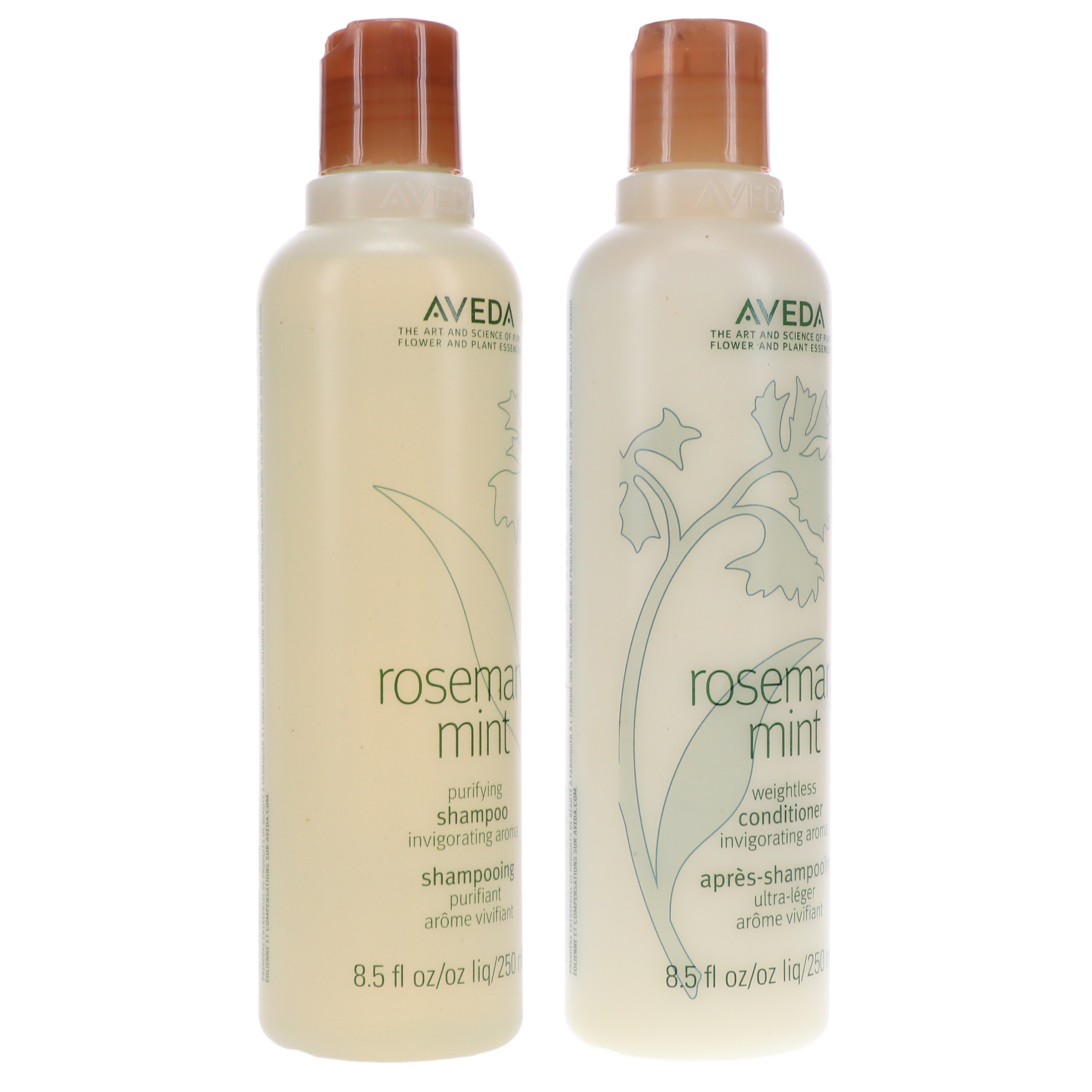 Aveda Rosemary Mint Shampoo 8.5 oz & Rosemary Mint Conditioner 8.5 oz Combo Pack