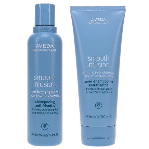 Aveda Smooth Infusion Anti-Frizz Shampoo 6.7 oz & Smooth Infusion Anti-Frizz Conditioner 6.7 oz Combo Pack