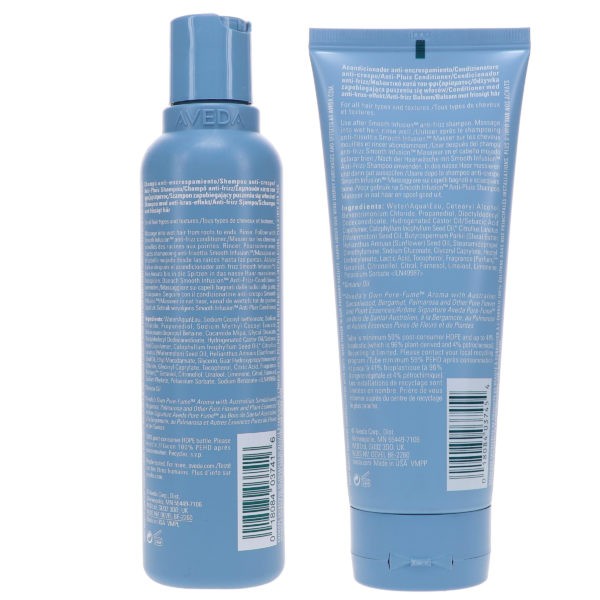 Aveda Smooth Infusion Anti-Frizz Shampoo 6.7 oz & Smooth Infusion Anti-Frizz Conditioner 6.7 oz Combo Pack