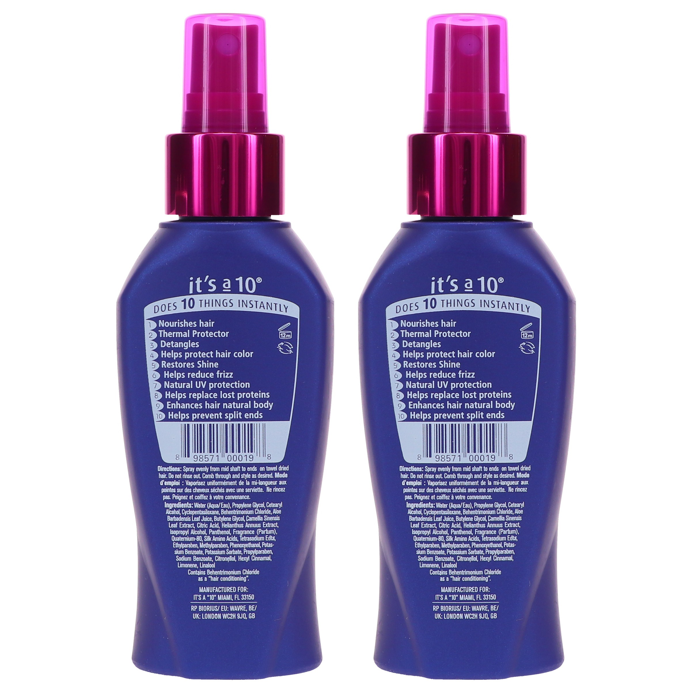 It's a 10 Miracle Leave-in Product 4 oz 2 Pack