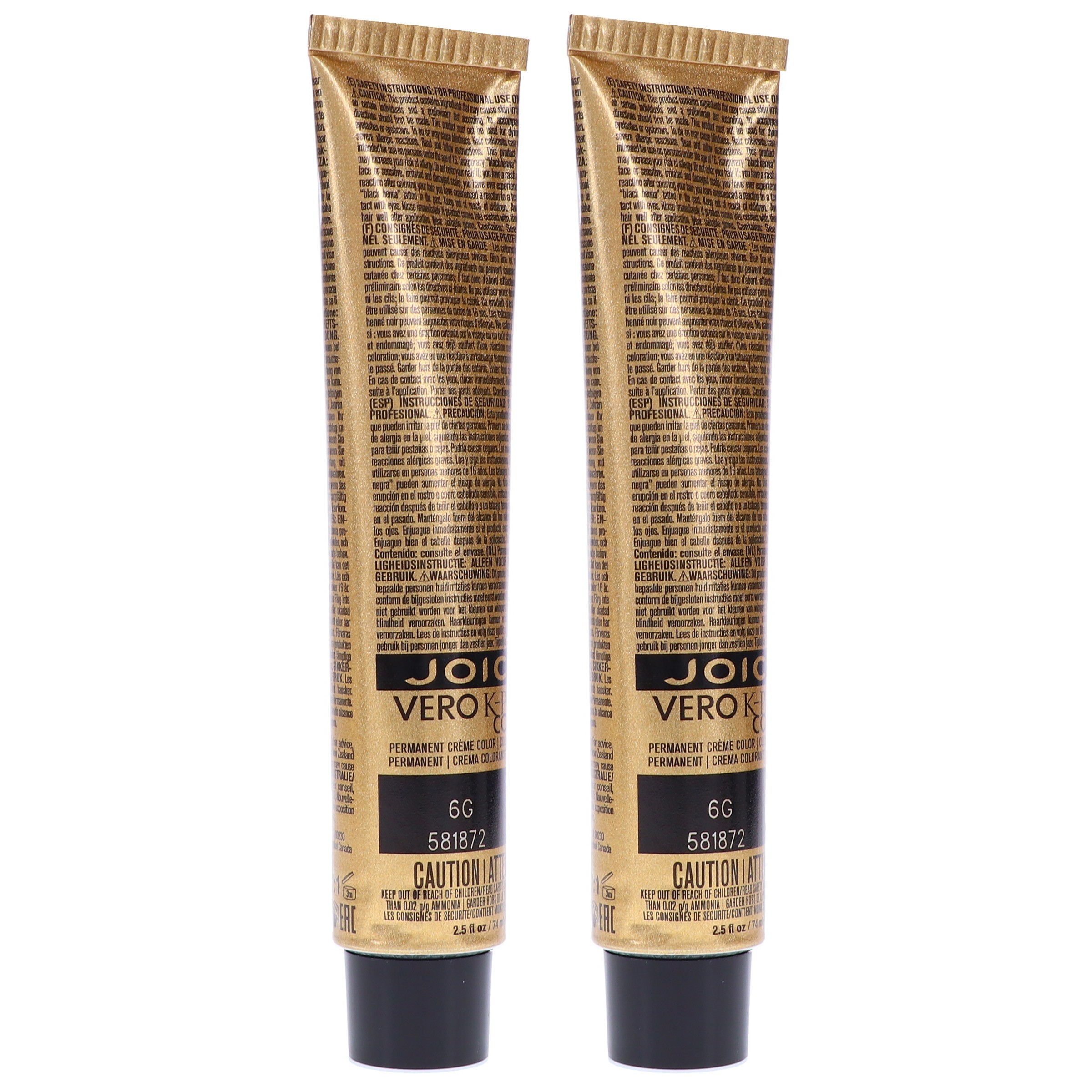 Joico Vero K-Pak 6G Light Golden Brown 2.5 oz 2 Pack