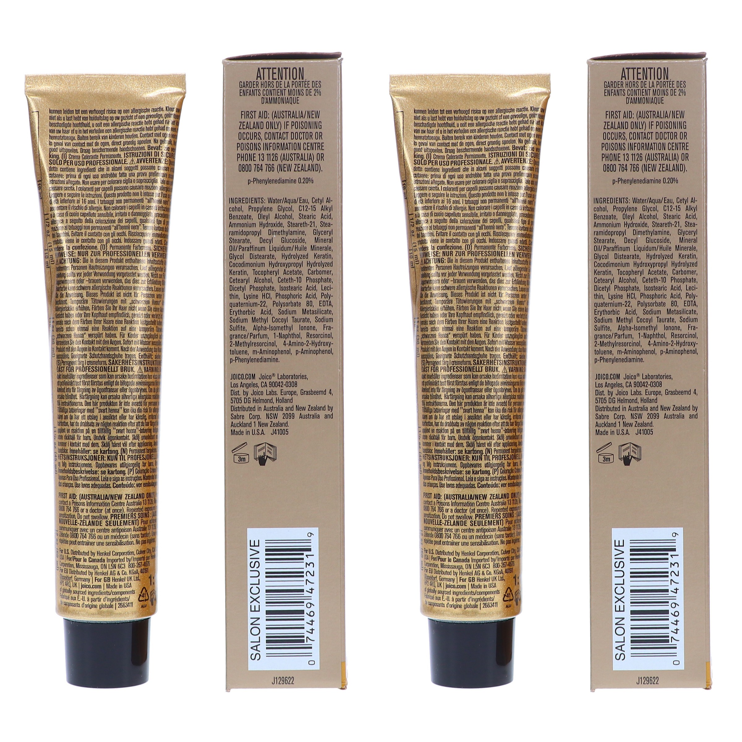 Joico Vero K-Pak 6G Light Golden Brown 2.5 oz 2 Pack