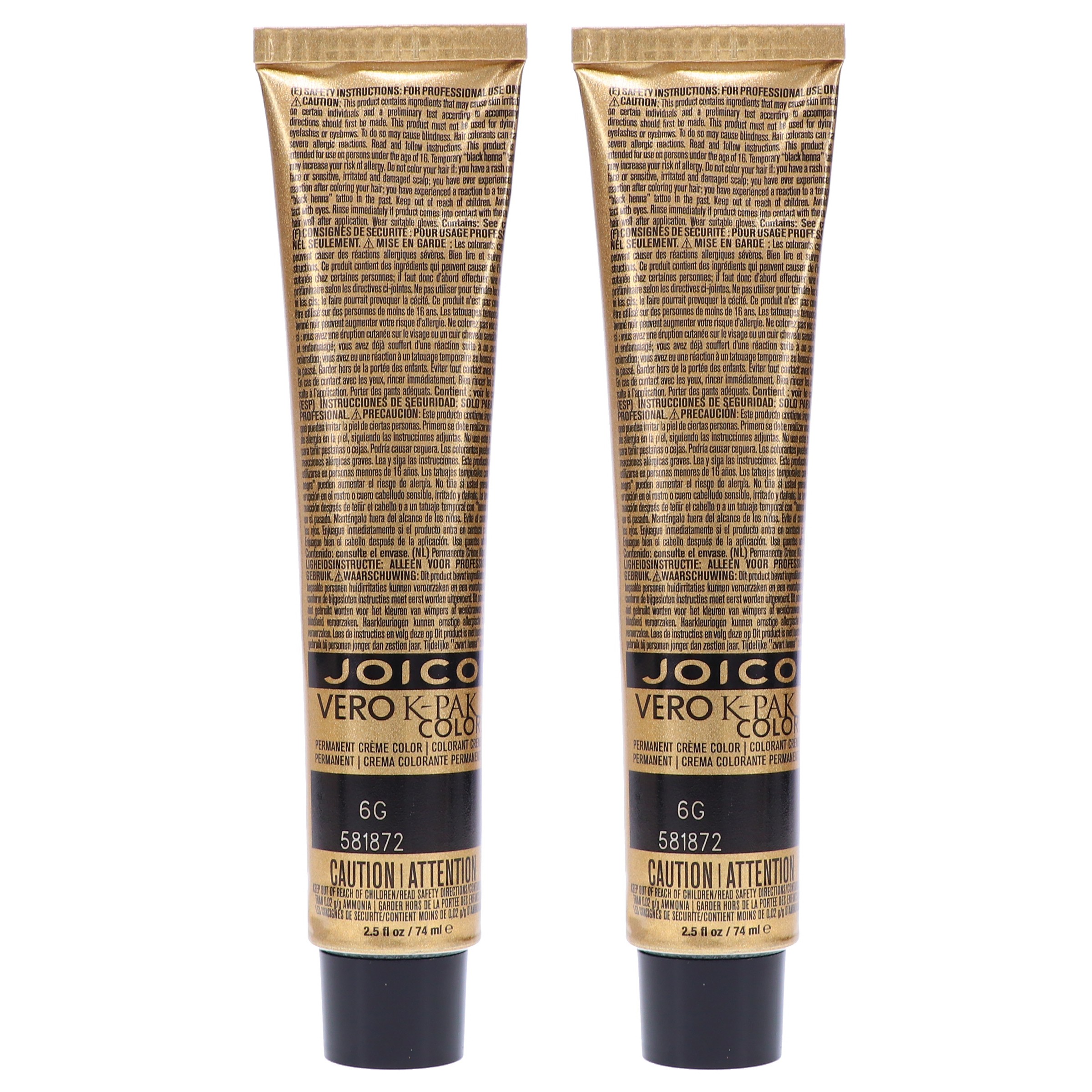 Joico Vero K-Pak 6G Light Golden Brown 2.5 oz 2 Pack
