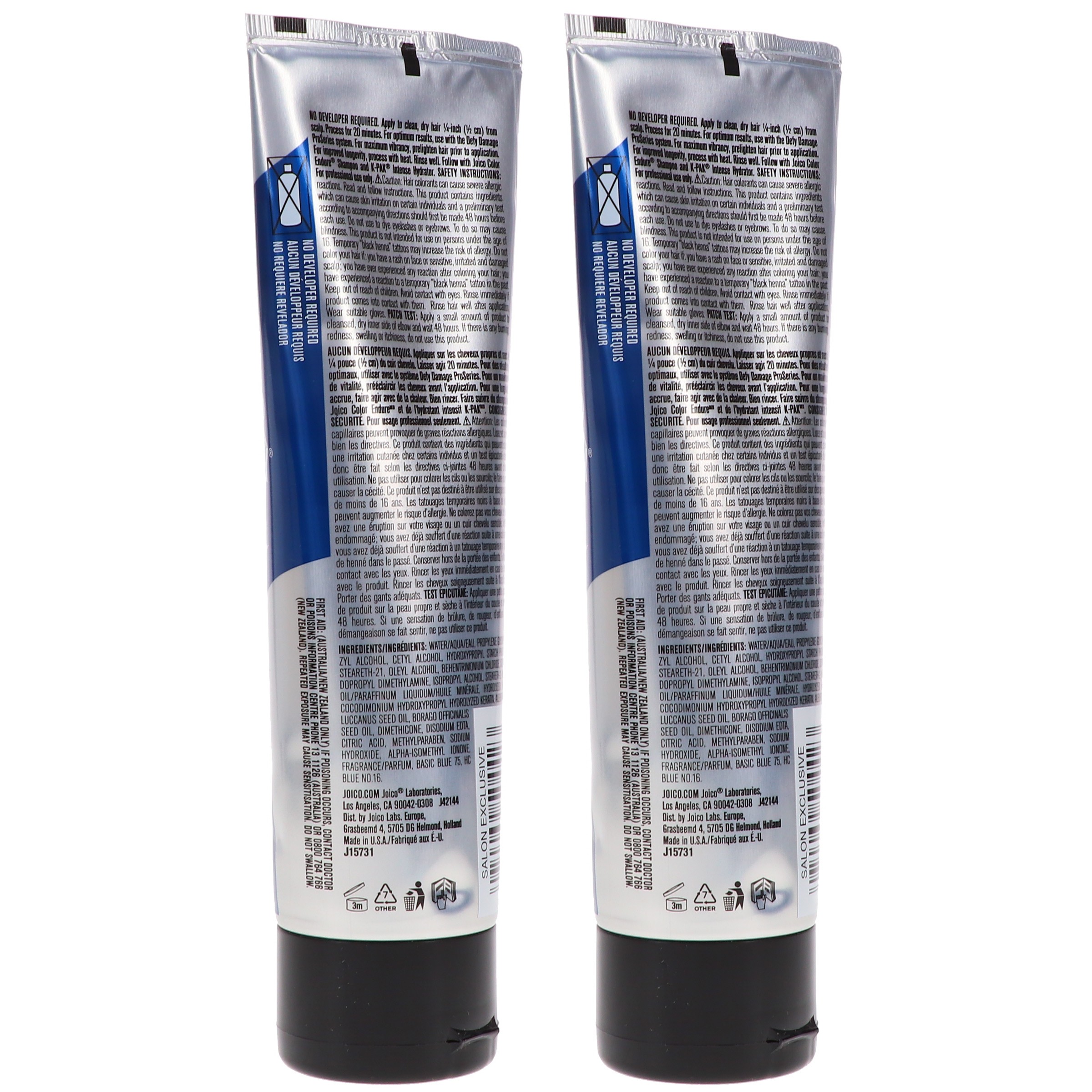 Joico Vero K-Pak Intensity Semi Permanent Hair Color True Blue 4 oz 2 Pack