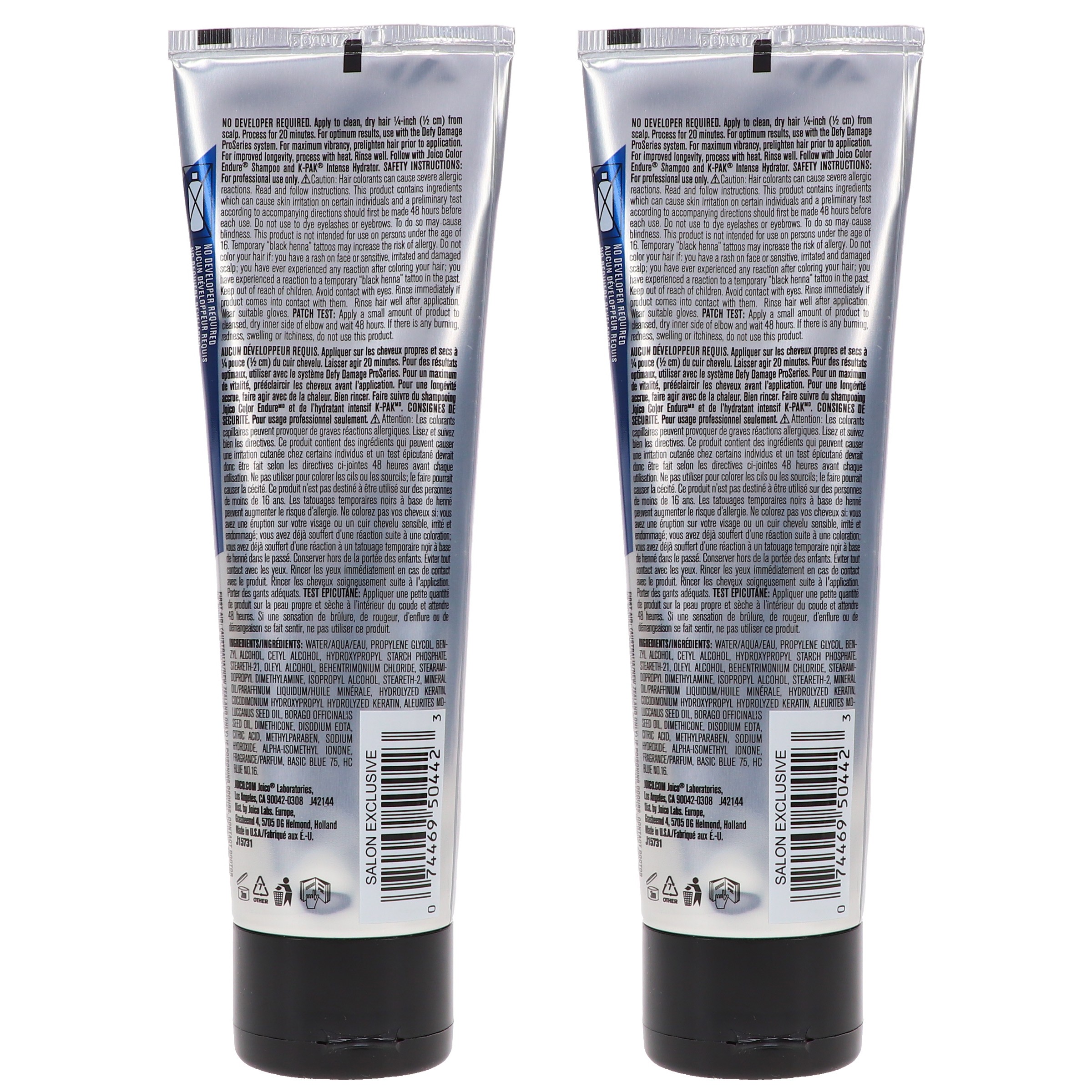 Joico Vero K-Pak Intensity Semi Permanent Hair Color True Blue 4 oz 2 Pack