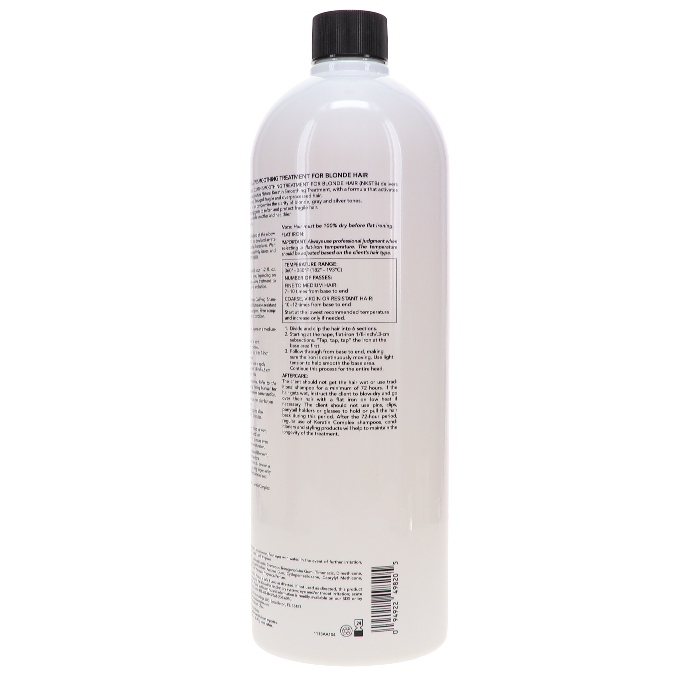 Keratin Complex Natural Keratin Smoothing Treatment for Blonde Hair 33.8 oz & Comb