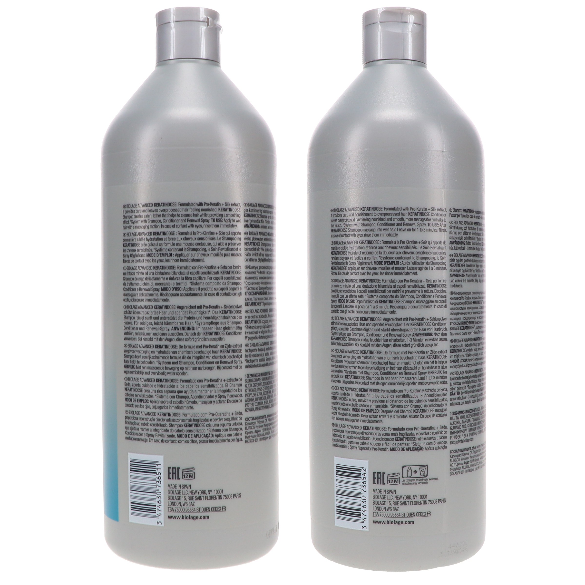 Matrix Biolage Keratindose Shampoo 33.8 oz & Biolage Keratindose Conditioner 33.8 oz Combo Pack