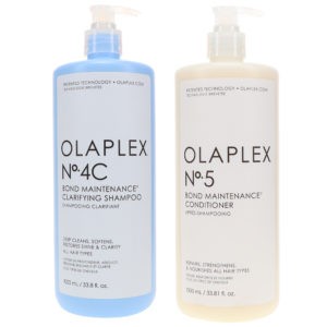 Olaplex No.4C Bond Maintenance Clarifying Shampoo & No. 5 Conditioner 33.8 oz Combo