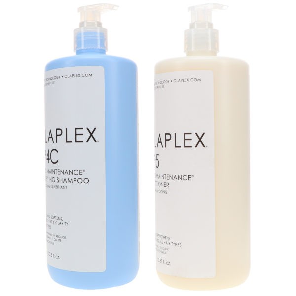 Olaplex No.4C Bond Maintenance Clarifying Shampoo & No. 5 Conditioner 33.8 oz Combo