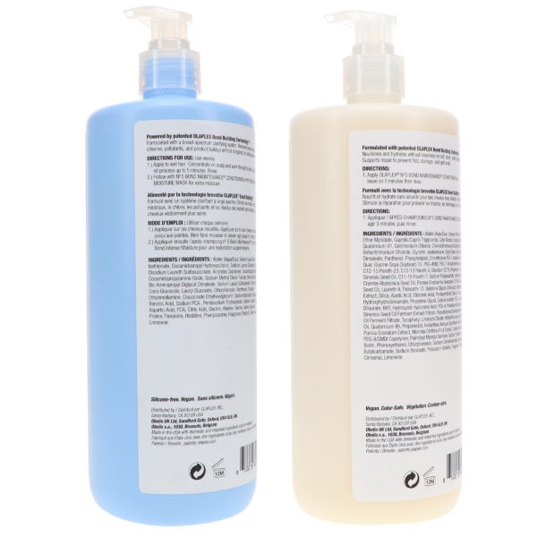 Olaplex No.4C Bond Maintenance Clarifying Shampoo & No. 5 Conditioner 33.8 oz Combo