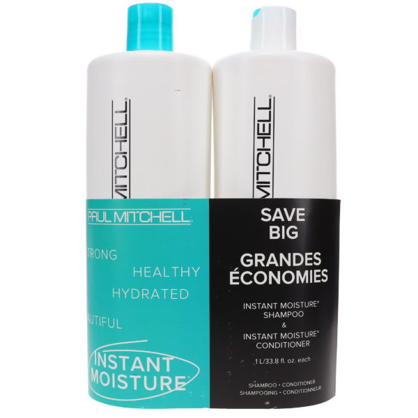 Paul Mitchell Instant Moisture Daily Shampoo 33.8 oz & Instant Moisture Treatment 33.8 oz Combo Pack