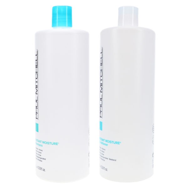 Paul Mitchell Instant Moisture Daily Shampoo 33.8 oz & Instant Moisture Treatment 33.8 oz Combo Pack