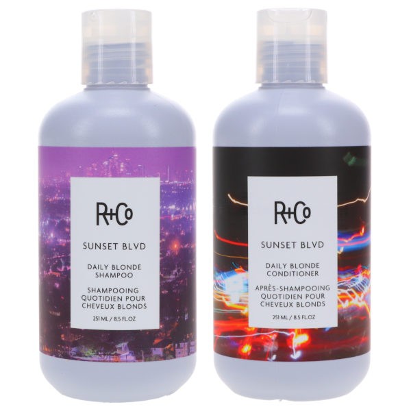 R+CO Sunset Blvd Blonde Shampoo 8.5 oz & Sunset Blvd Blonde Conditioner  8.5 oz Combo Pack