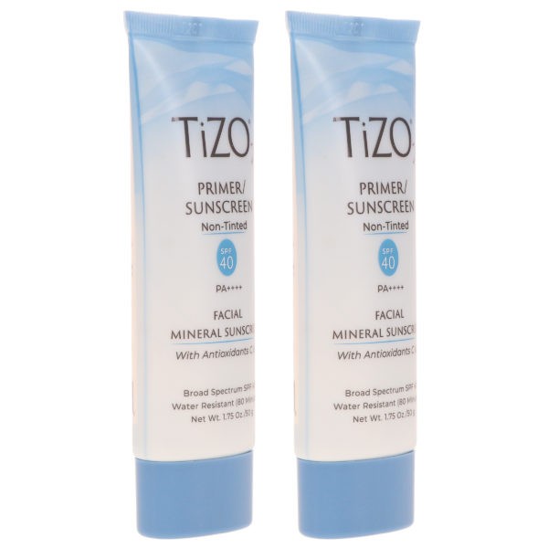 TIZO 2 Facial Mineral Primer/Sunscreen SPF 40 Water Resistant 1.75 oz 2 Pack