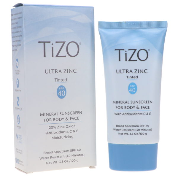 TIZO Age Defying Fusion tinted Ultra Zinc Body & Face Sunscreen SPF 40 3.5 oz