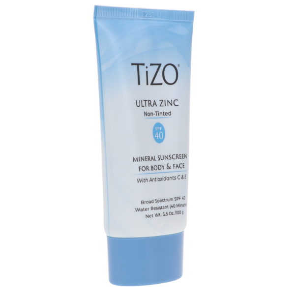 TIZO Zinc Body and Face Sunscreen SPF 40 Non-Tinted with Antioxidants C & E 3.5 oz