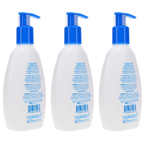 Vanicream Gentle Facial Cleanser 8 oz 3 Pack