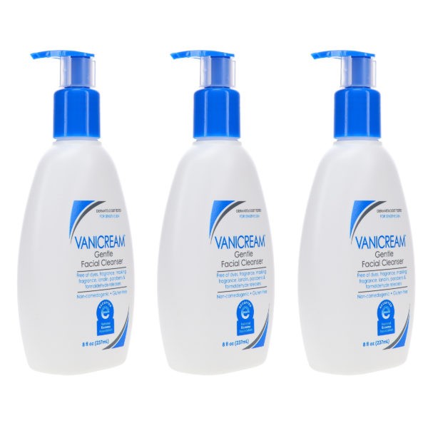 Vanicream Gentle Facial Cleanser 8 oz 3 Pack