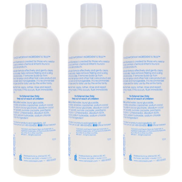 Vanicream Shampoo 12 oz 3 Pack