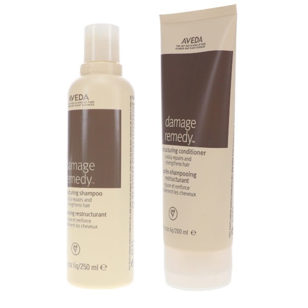 Aveda Damage Remedy Shampoo 8.5 oz & Damage Remedy Conditioner 6.7 oz Combo Pack