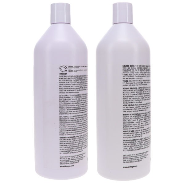Matrix Biolage Smooth Proof Shampoo 33.8 oz & Biolage Smoothproof Conditioner 33.8 oz Combo Pack