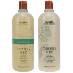 Aveda Rosemary Mint Shampoo 33.8 oz & Rosemary Mint Weightless Conditioner 33.8 oz Combo Pack