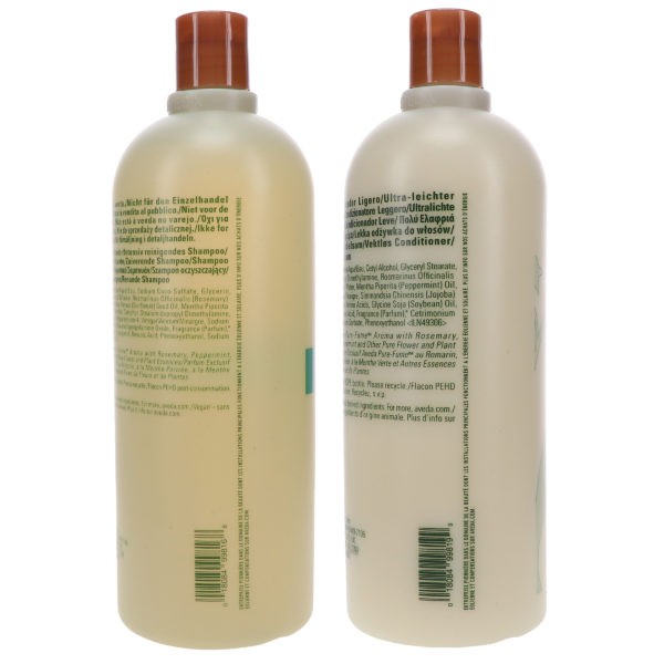 Aveda Rosemary Mint Shampoo 33.8 oz & Rosemary Mint Weightless Conditioner 33.8 oz Combo Pack