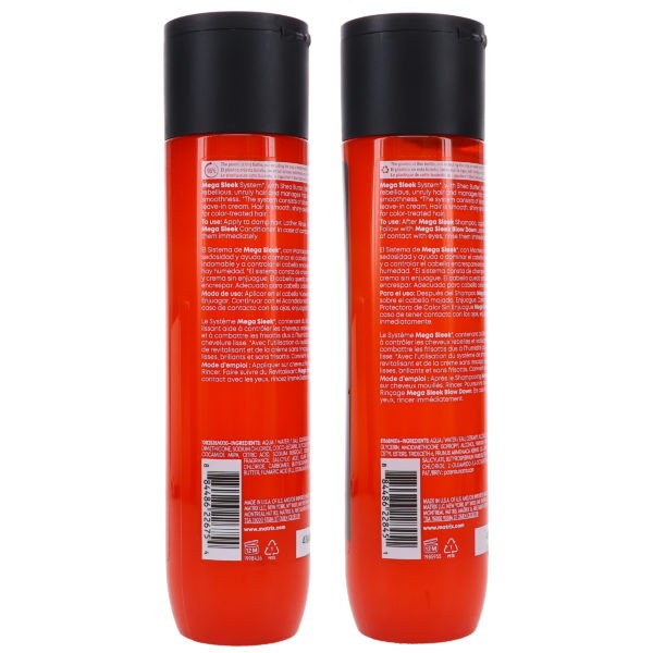 Matrix Total Results Mega Sleek Shampoo 10.1 oz & Total Results Mega Sleek Conditioner 10.1 oz Combo Pack