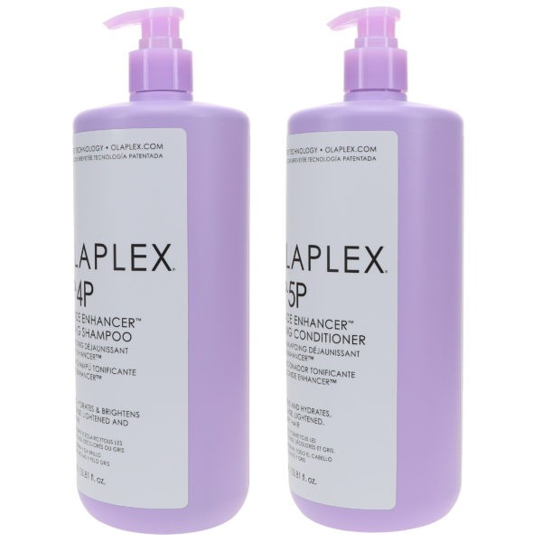 Olaplex No.4p Blonde Enhancer Toning Shampoo 33.8 oz & No. 5P Blonde Enhancer Toning Conditioner 33.8 oz Combo Pack